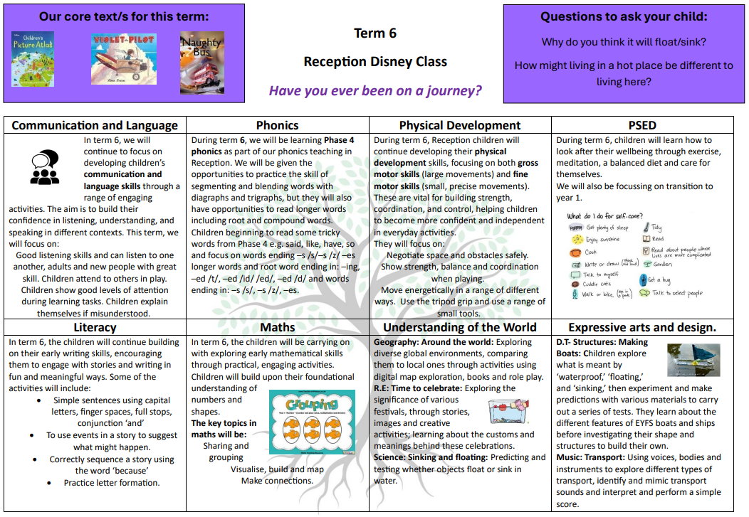 Term 6 reception screenshot PI
