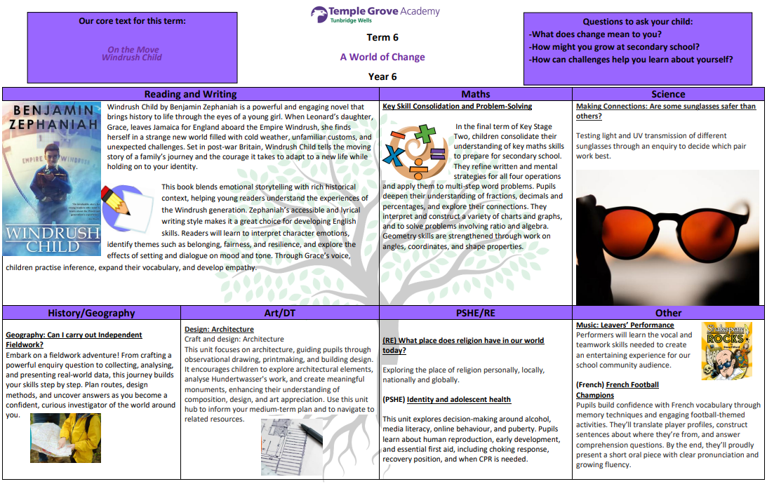Term 6 year 6 screenshot PI